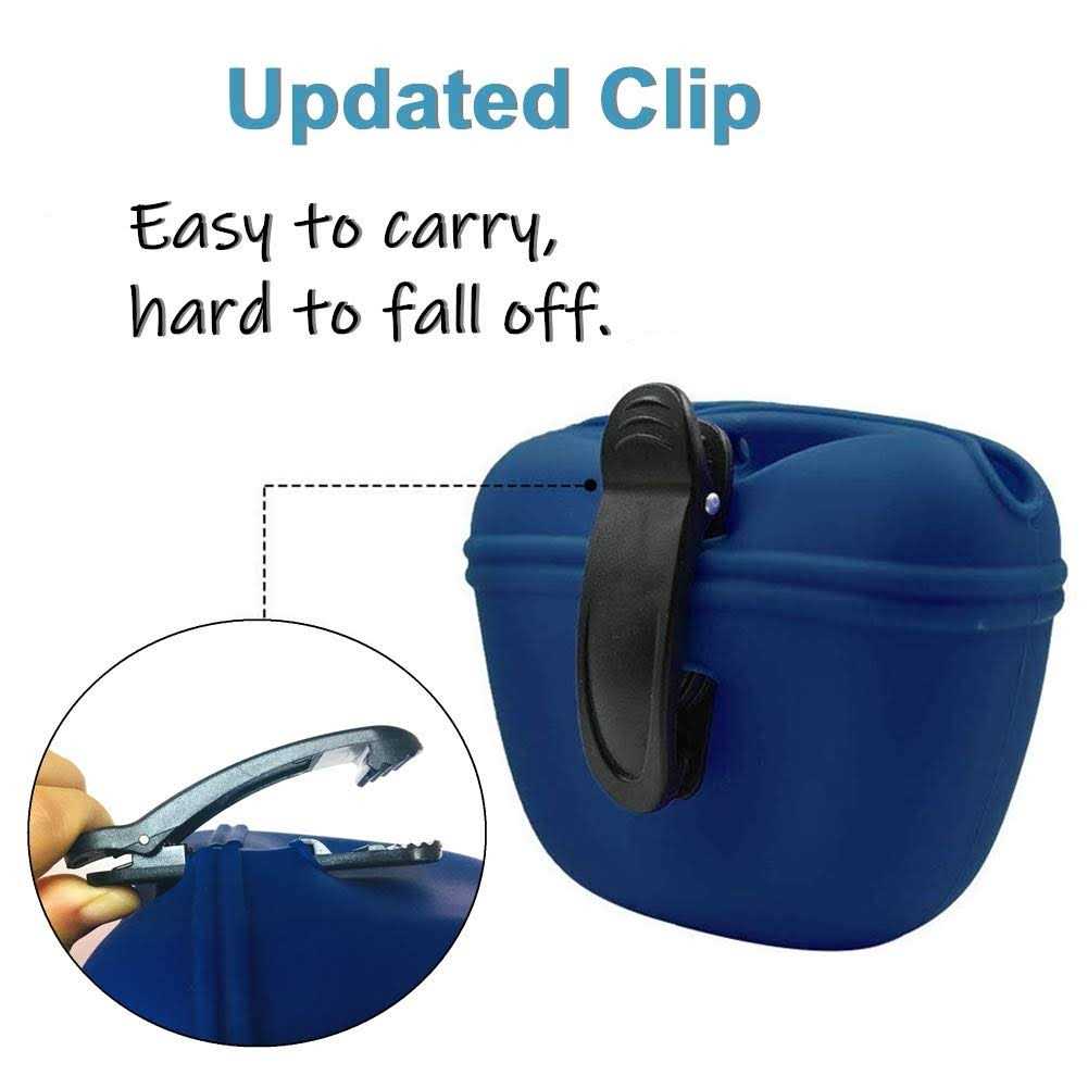 Alternative view of Royalcare Silicone Dog Treat Pouch-Small Training Bag-Portable Dog Treat Bag for Leash with Magnetic Closure and Waist Clip