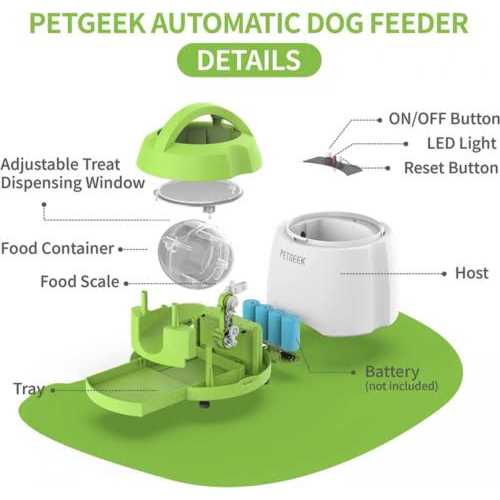Alternative view of PETgEEK Treat Dispenser Dog Toys, Automatic Pet Feeder with Dual Power Supply and Remote control, Dog Puzzle Toys and Interactive Dog Toys in One