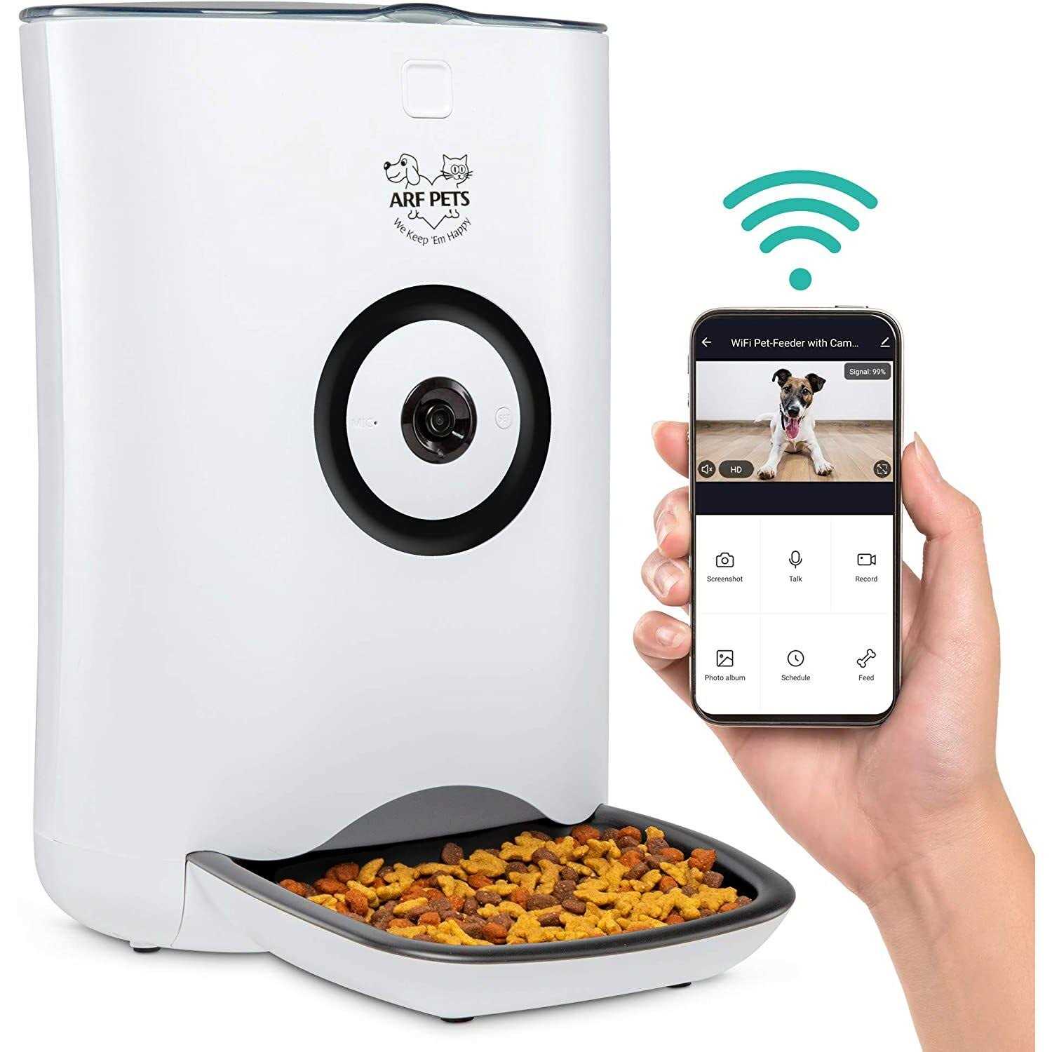 Arf Pets Smart Automatic Pet Feeder with Wi-Fi