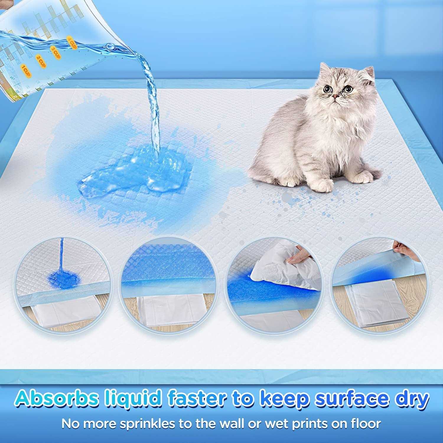 Alternative view of Gimars Thicken 6 Layers Ultra Absorbency Dog Pee Extra Large Quick Dry Pee Pads for Dogs
