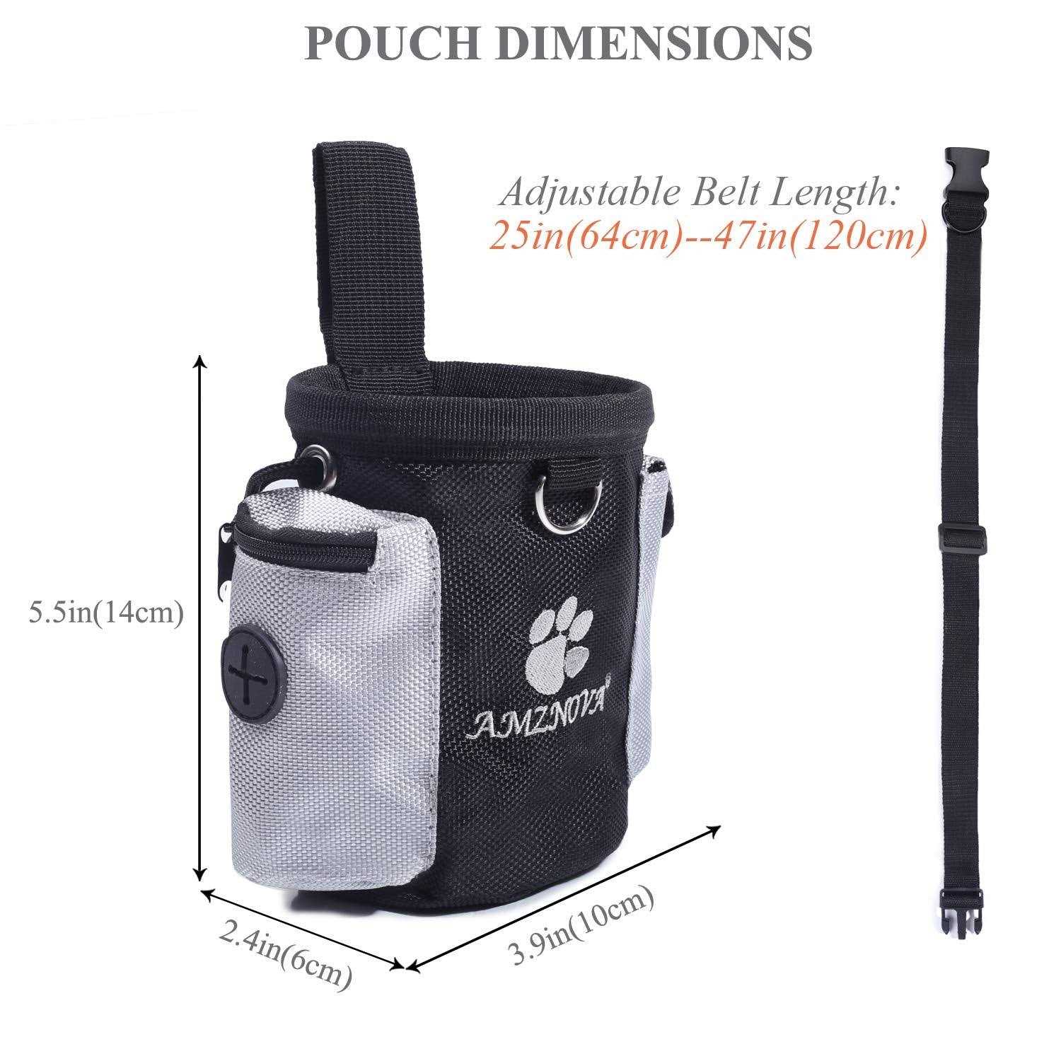 Alternative view of AMZNOVA Dog Treat Bag Puppy Training Pouch Animal Walking Snack Container Best Hiking Toys Pack Dispenser Carries with Waistband