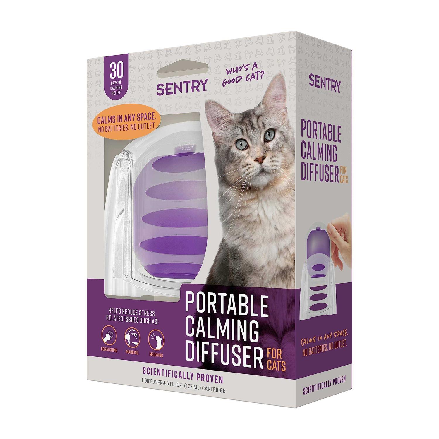 Sentry Behavior Portable Calming Diffuser for Cats, Reduces Stress and Bad Behavior with Calming Pheromones