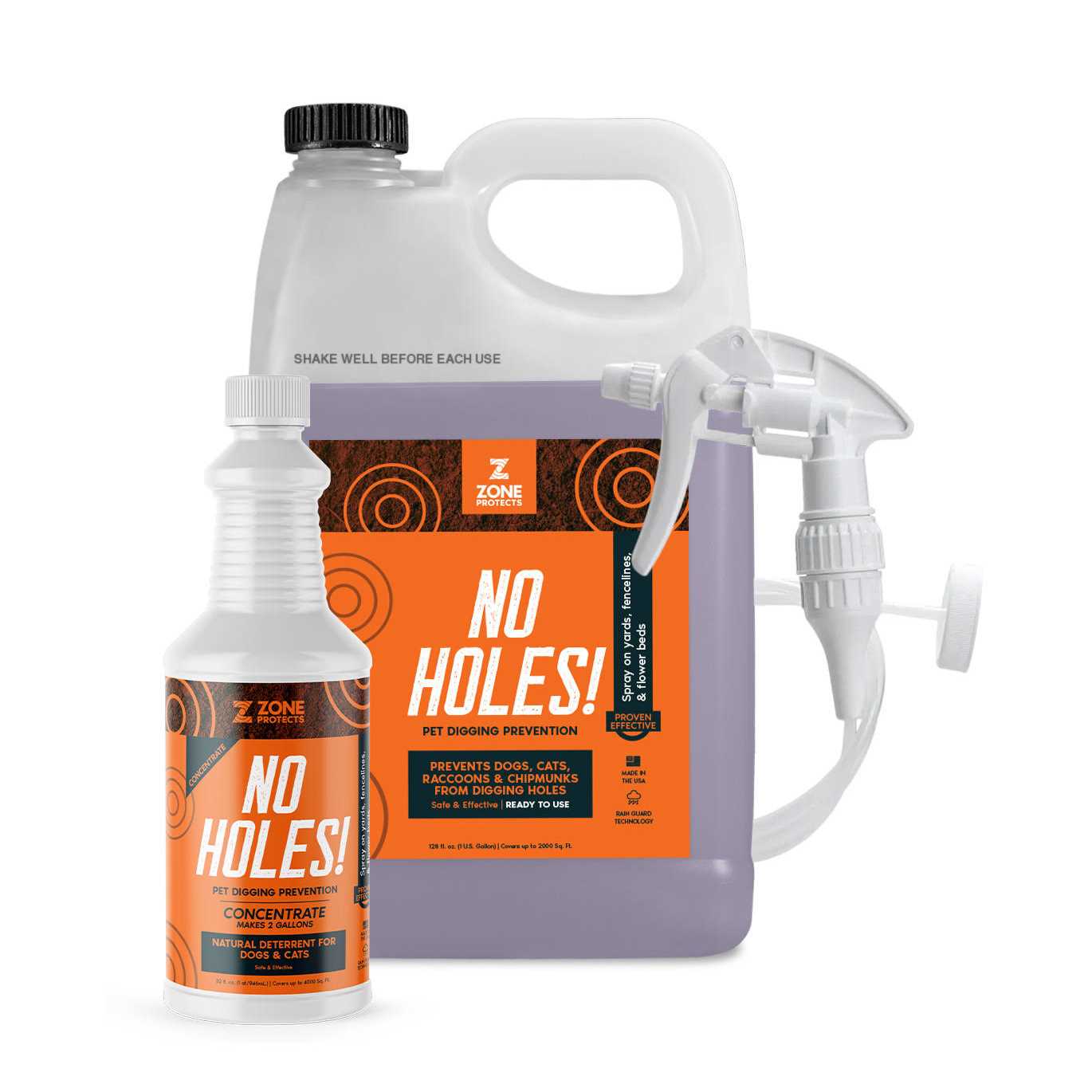 Zone Protects No Holes! Dog Digging Prevention Gallon + Concentrate