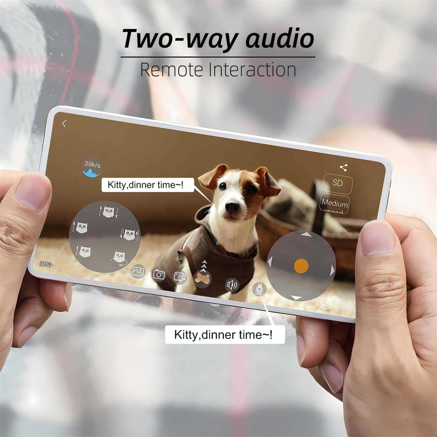Alternative view of SKYMEE Owl Robot Movable Full HD Pet Camera with Treat Dispenser, Interactive Toy for Dogs and Cats