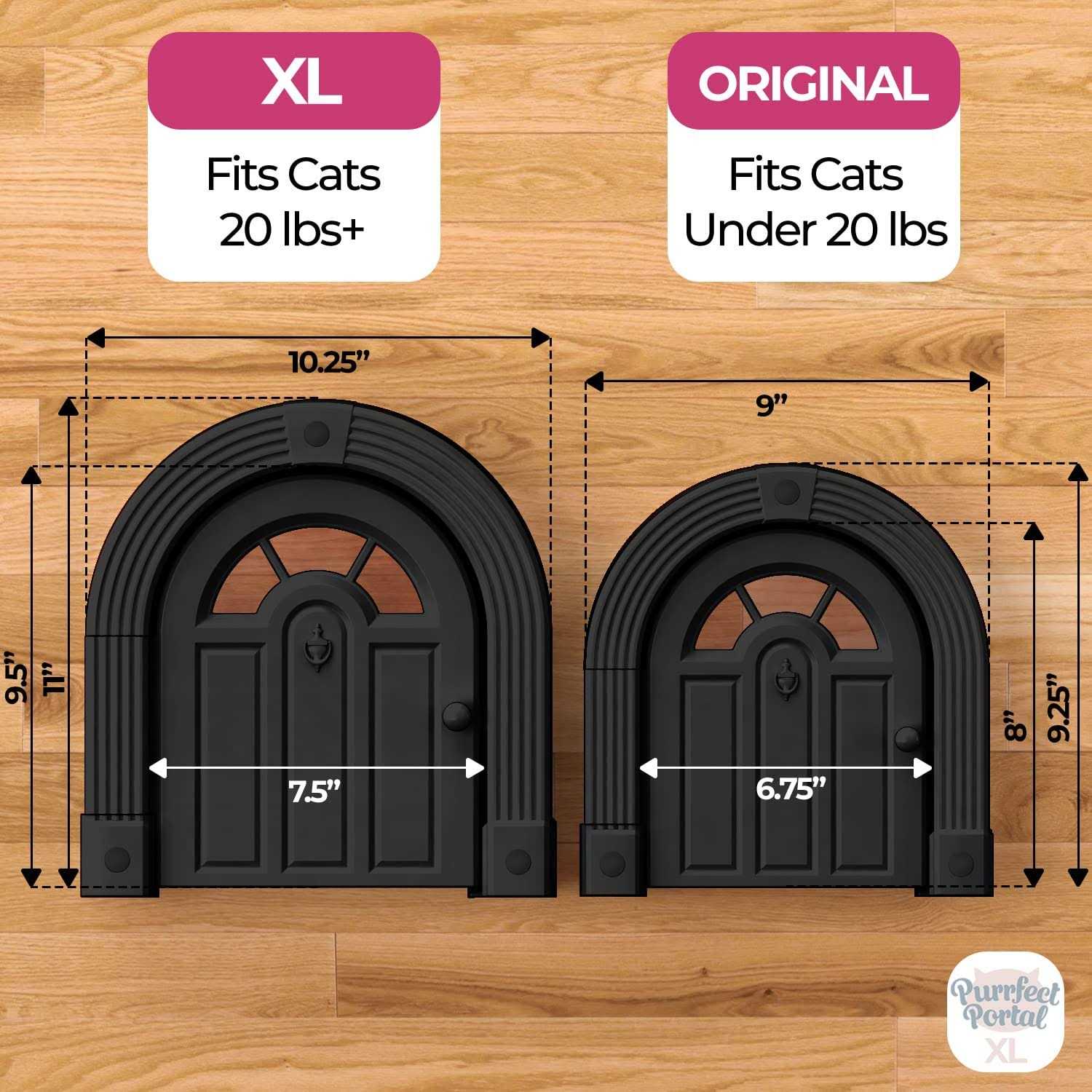 Alternative view of Purrfect Portal Interior Cat Door No-Flap Cat Door for Interior Door Cat Door Interior Door for Cats Up to 20 lbs