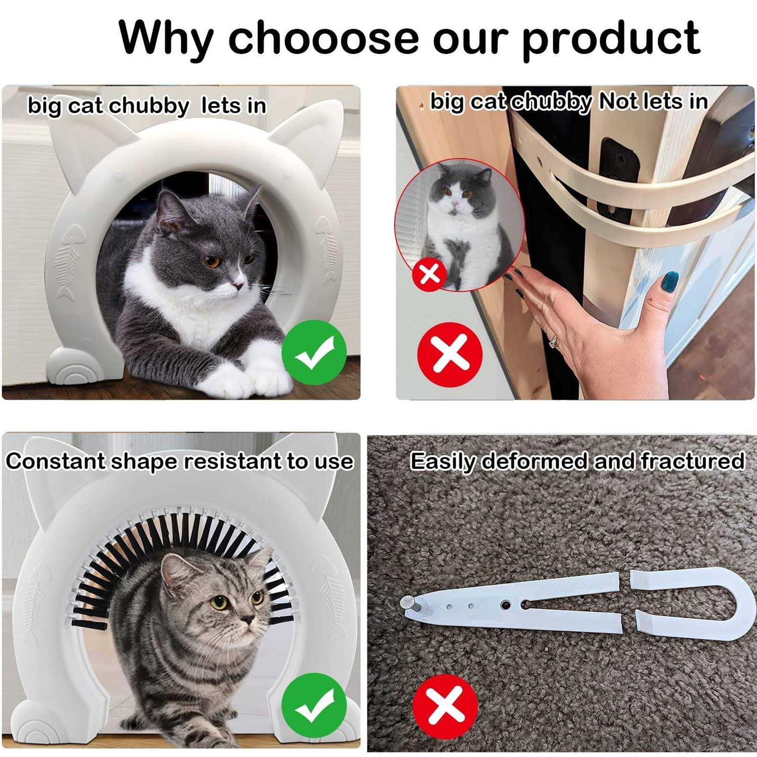 Alternative view of ikuso Indoor Cat Door, Cat Door for Interior Door, Pet Doors for Cat, Kitties and Kittens