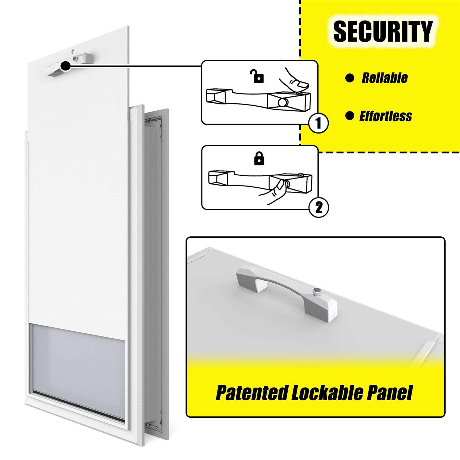 Alternative view of URSPET XL Dog Door for Exterior Doors Heavy Duty Aluminum Doggie Door, Extreme Weather Doggy Door, Giant Dog Door for Large and Extra Large Dogs Up