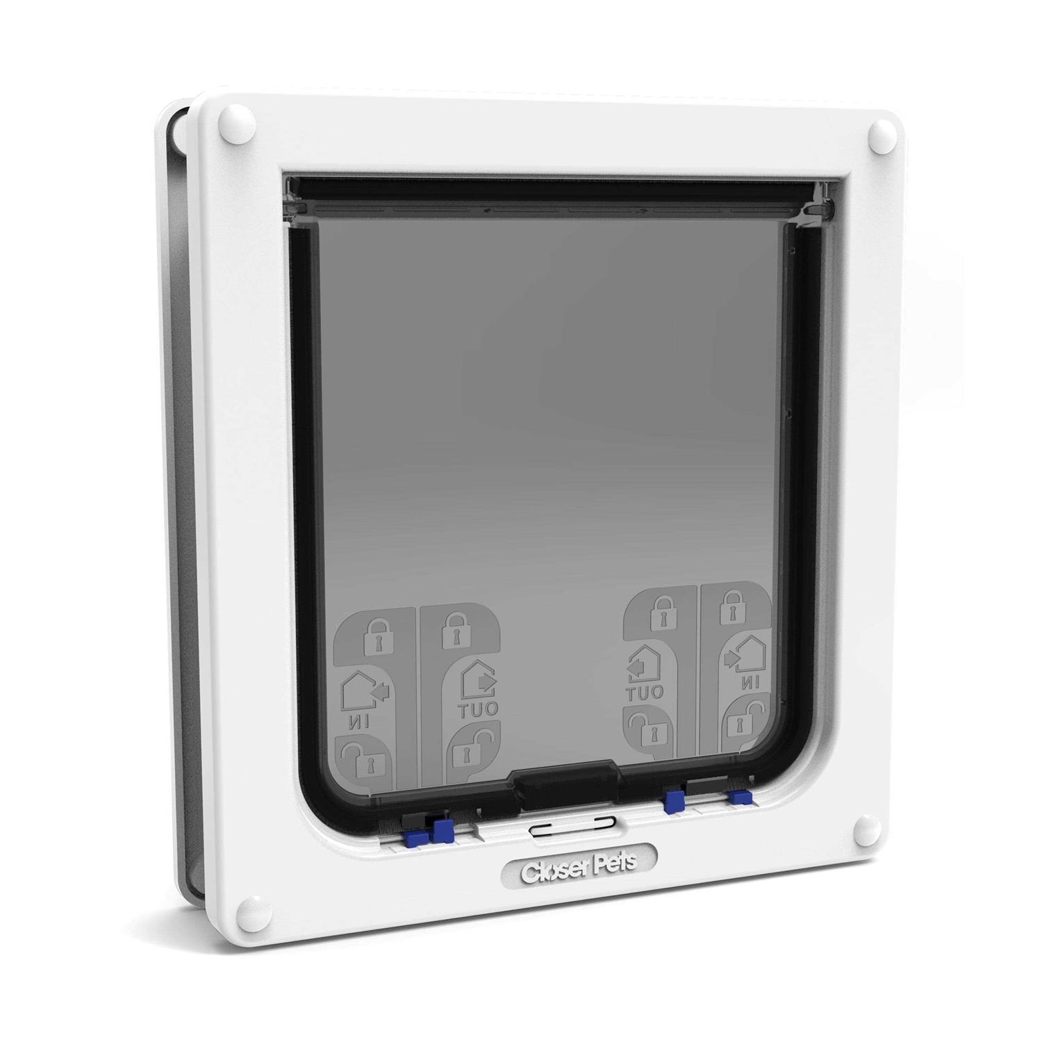 Closer Pets 4-Way Locking Large Cat/Small Dog Door –