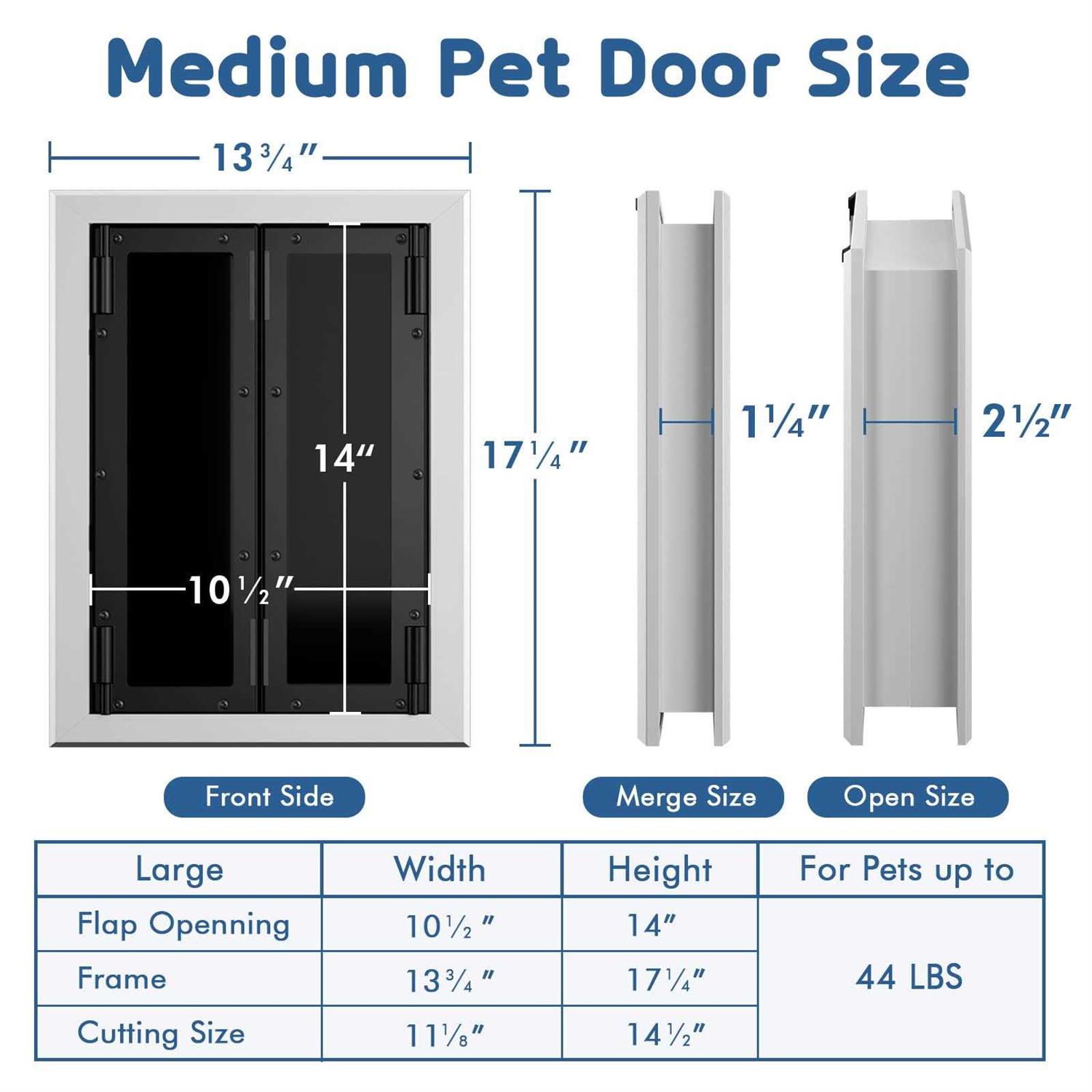 Alternative view of Premium Dog Door Petouch Aluminum Pet Door with Double Panels