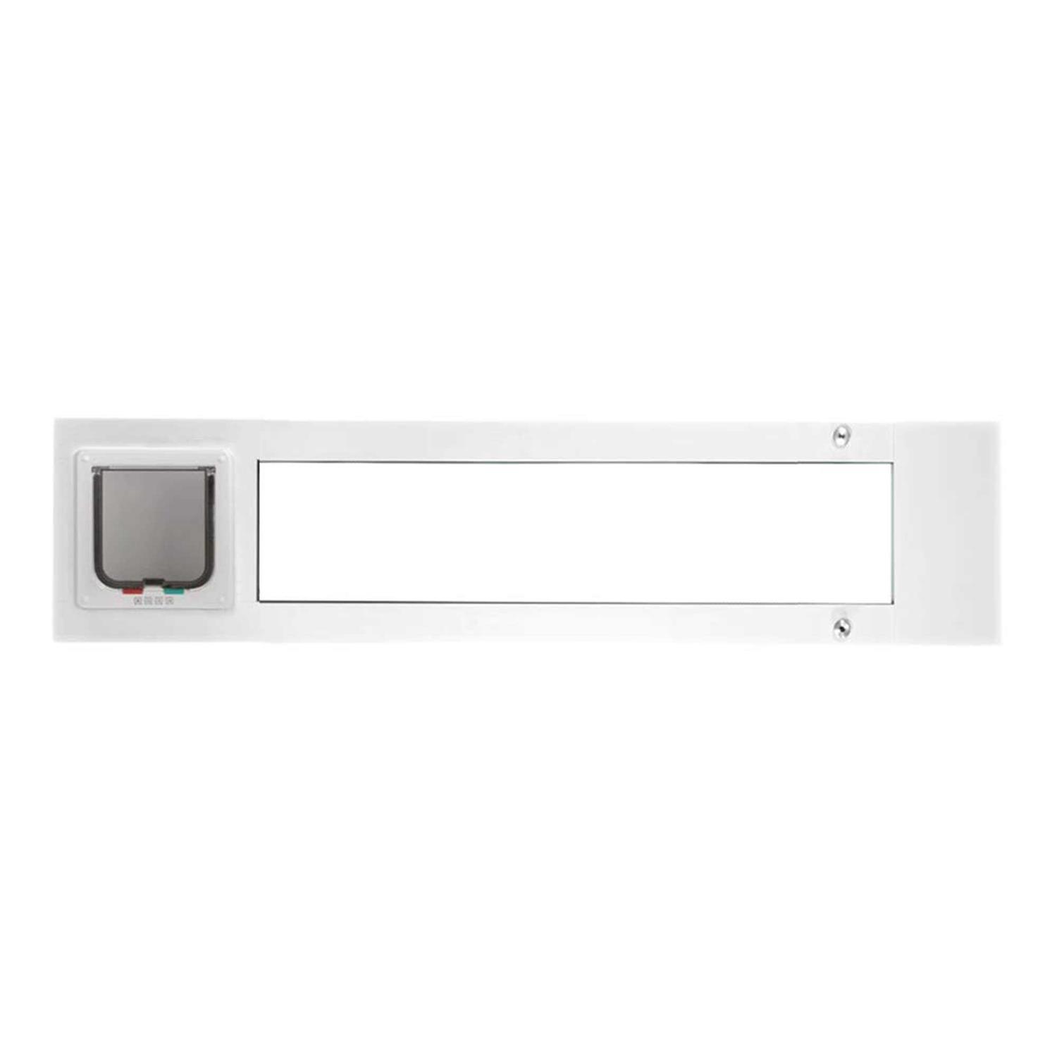 Whiskers & Windows Cat Door for Sash Windows Adjustable & Easy-to-Install Window Pet Door with Durable Aluminum Frame