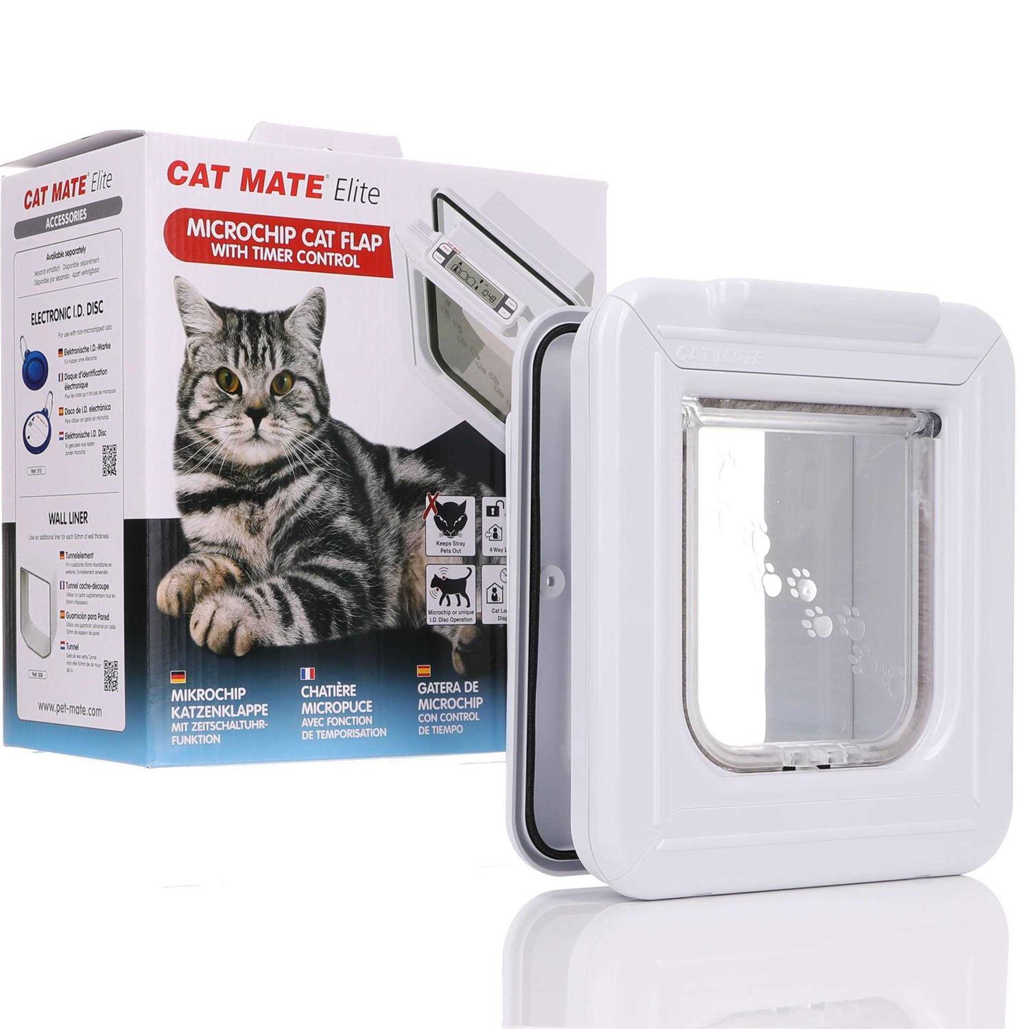 Cat Mate Elite Microchip Cat Flap with Timer Control