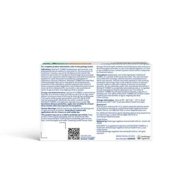 Alternative view of NexGard Combo Topical for Cats