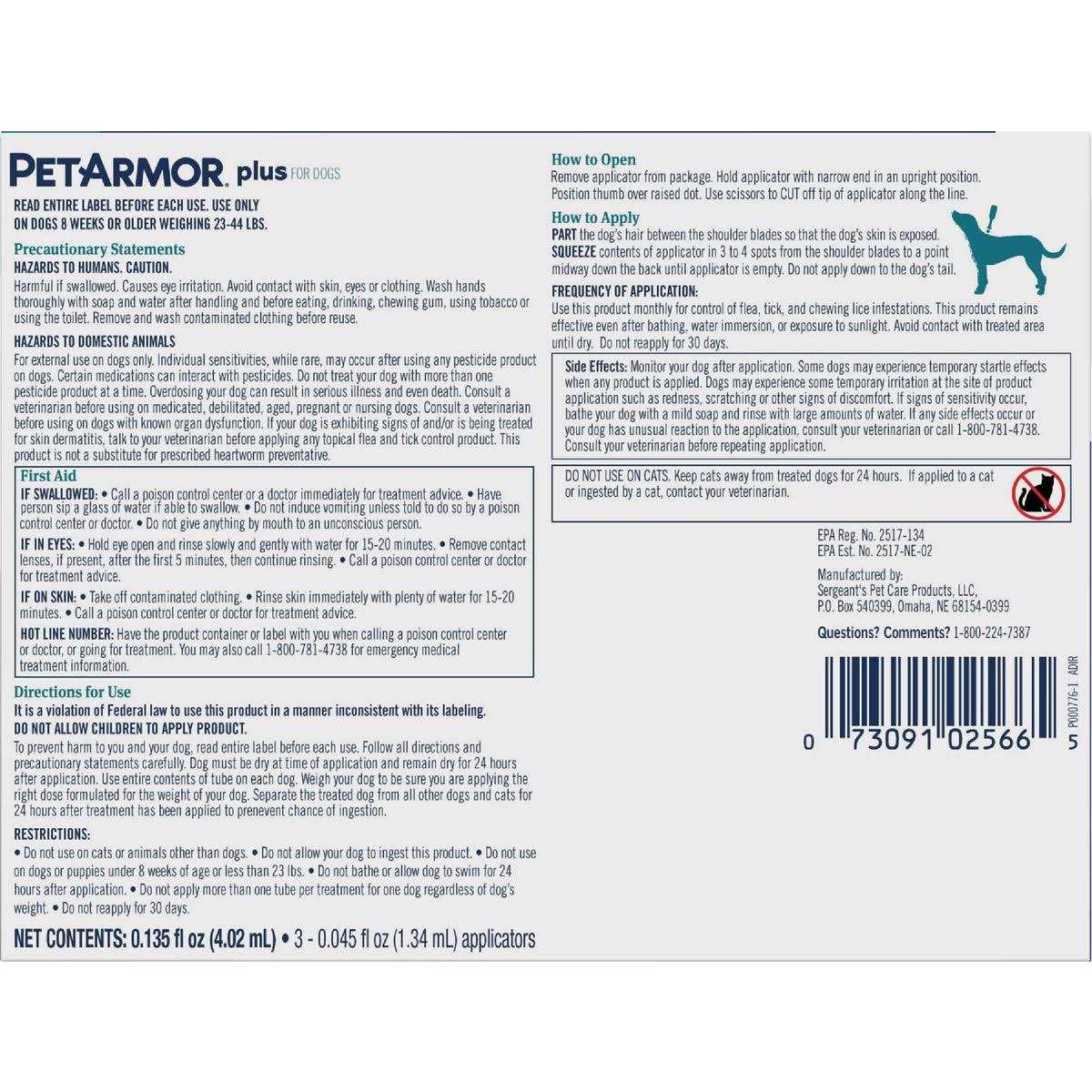 Alternative view of PetArmor Plus Flea Tick Treatment for Dogs