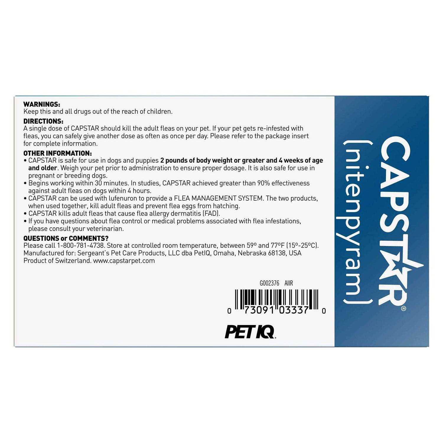 Alternative view of Capstar Flea Tablets for Dogs