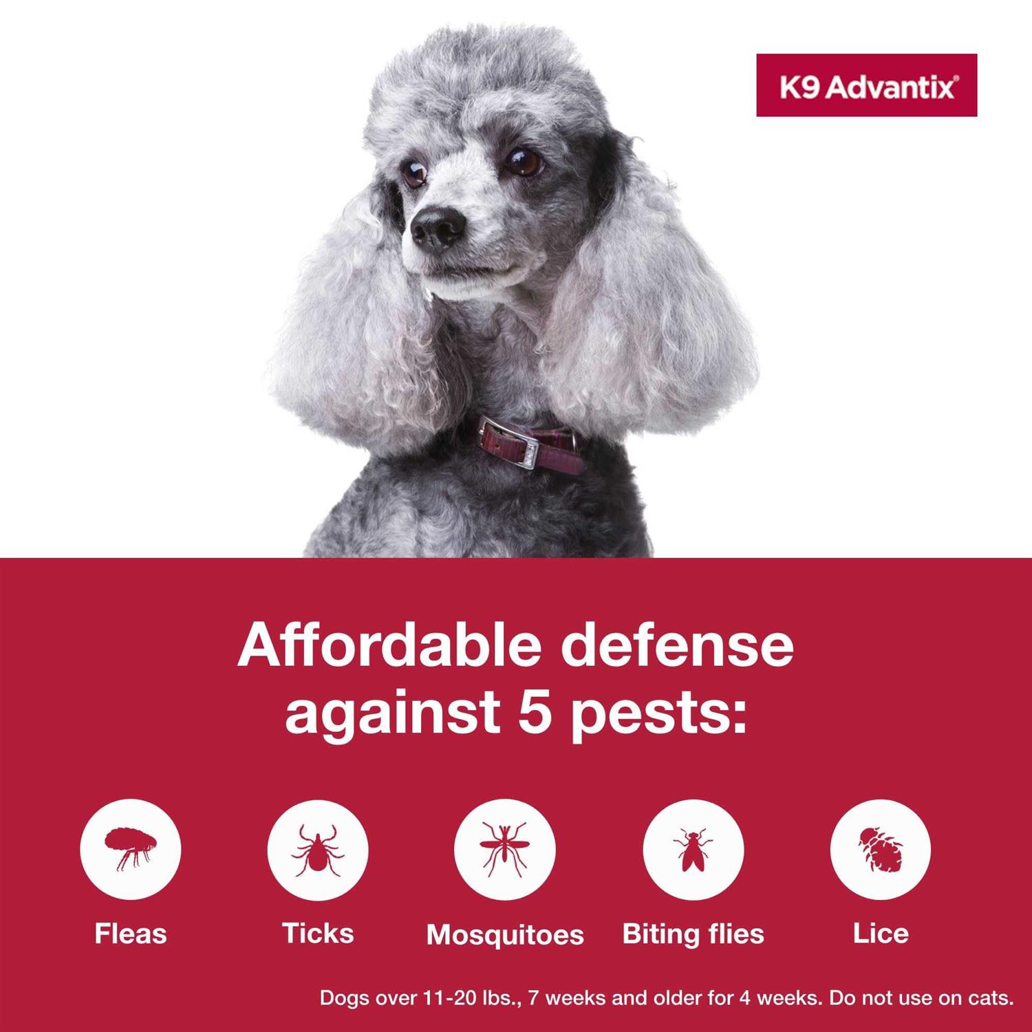 Alternative view of K9 Advantix Flea Tick & Mosquito Prevention for Medium Dogs