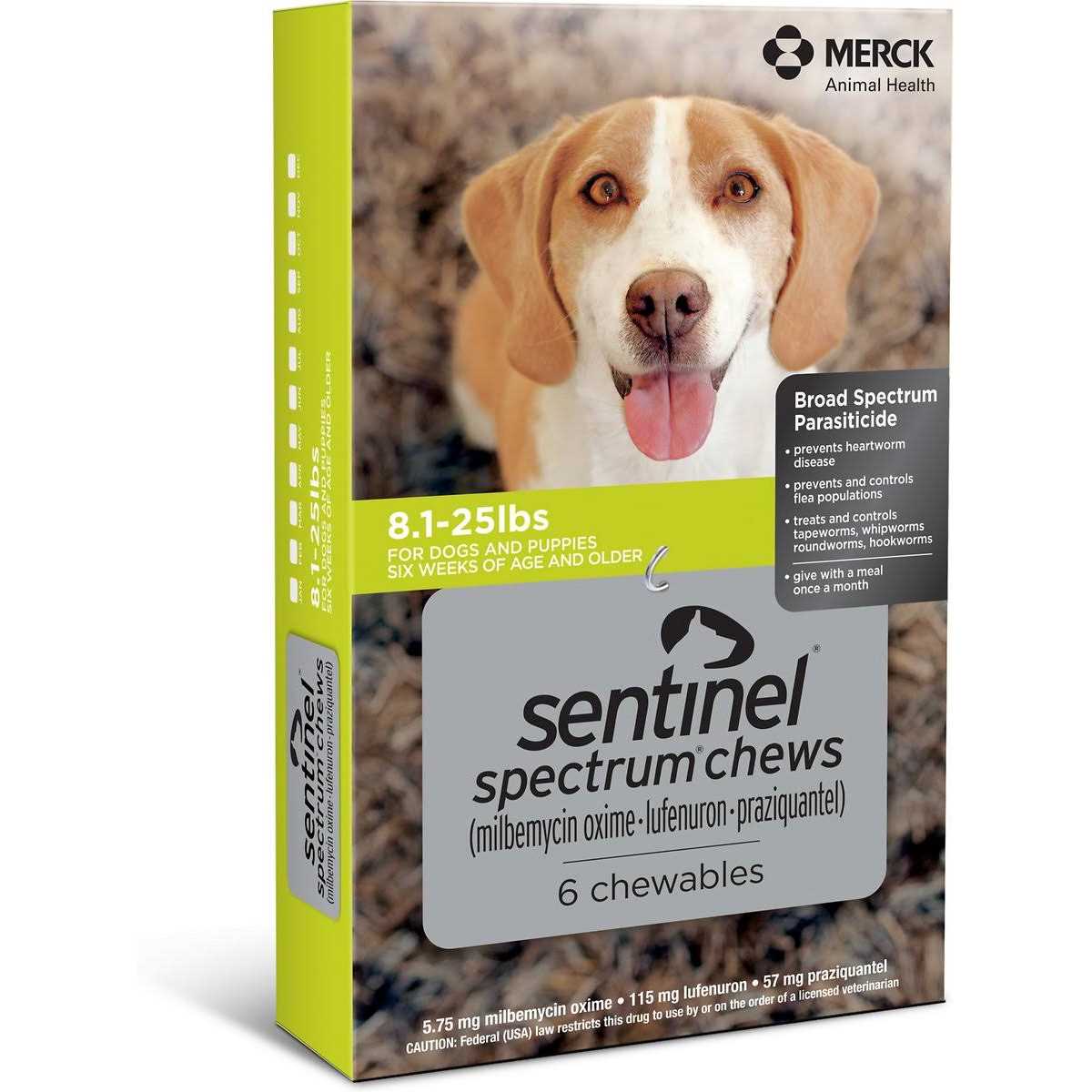 Alternative view of Sentinel Spectrum for Dogs