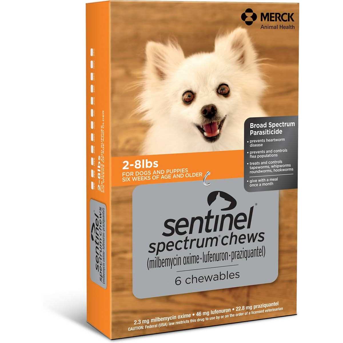 Alternative view of Sentinel Spectrum for Dogs