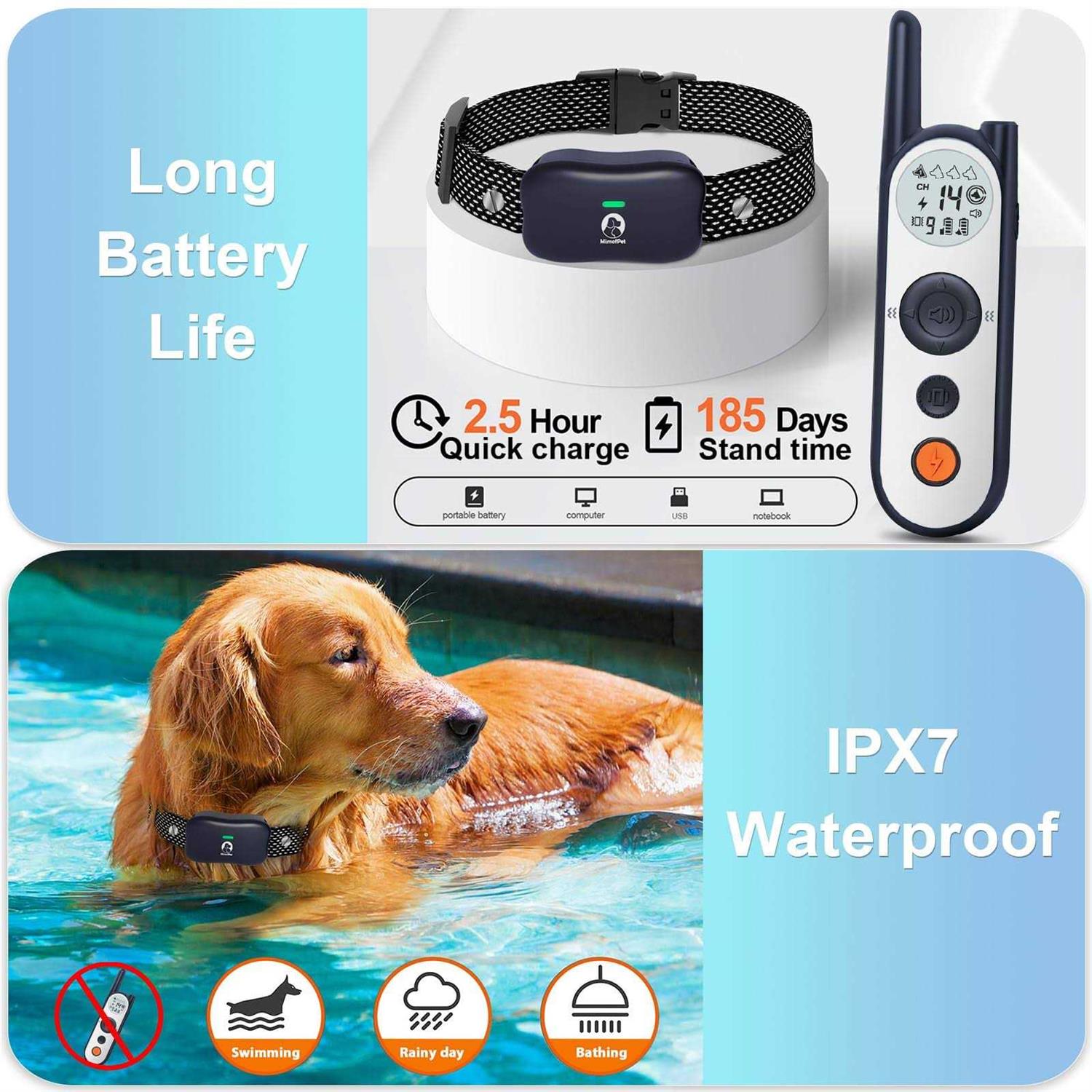 Alternative view of MIMOFPET Wireless Dog Fence for 2 Dogs Covers 856-Acre Wireless Dog Collar Fence System,5900FT Shock Collar with Remote,Rechargeable Electric Fence