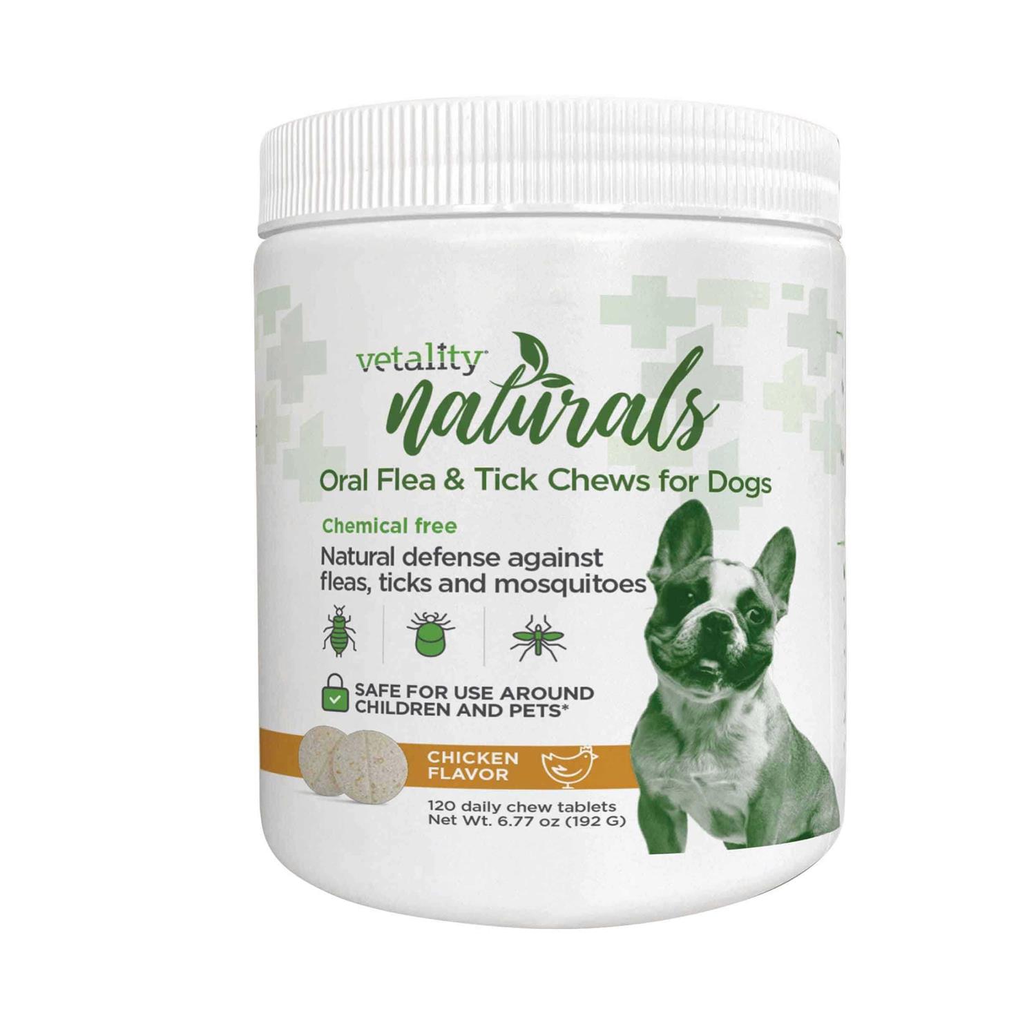Vetality Naturals Oral Flea & Tick Chews for Dogs