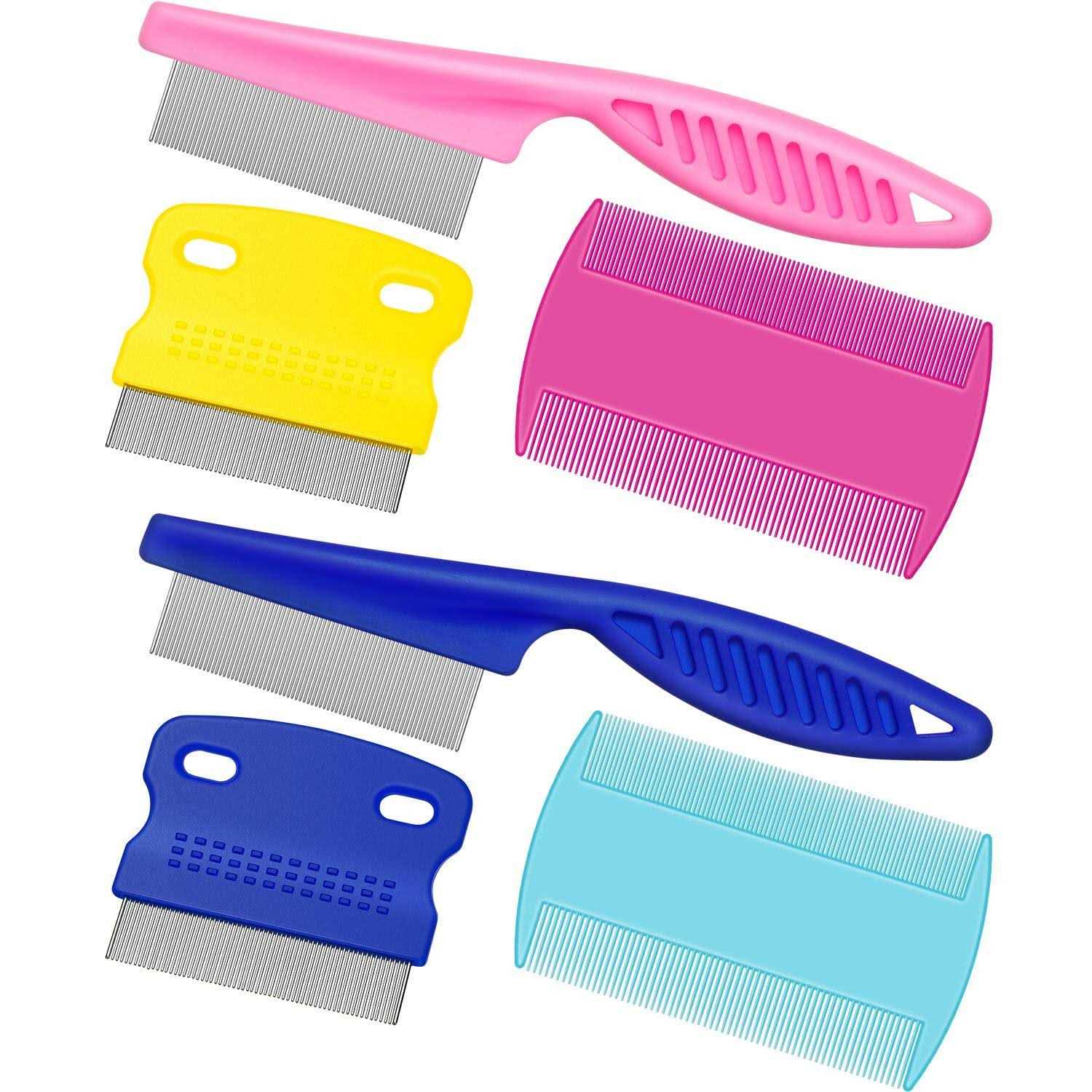 6 Pieces Pet Lice Combs Dog Grooming Flea Comb Cat Tear Stain Comb for Removal Dandruff