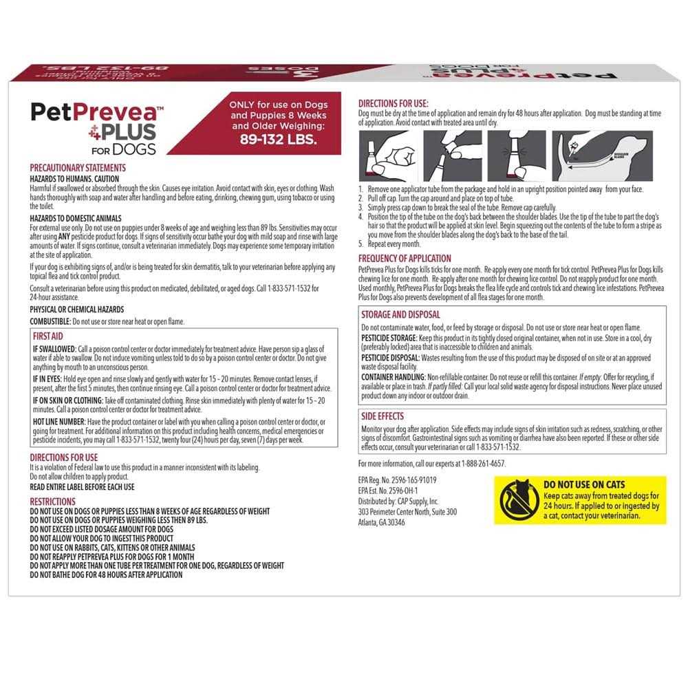 Alternative view of PetPrevea Plus Flea Tick for Dogs