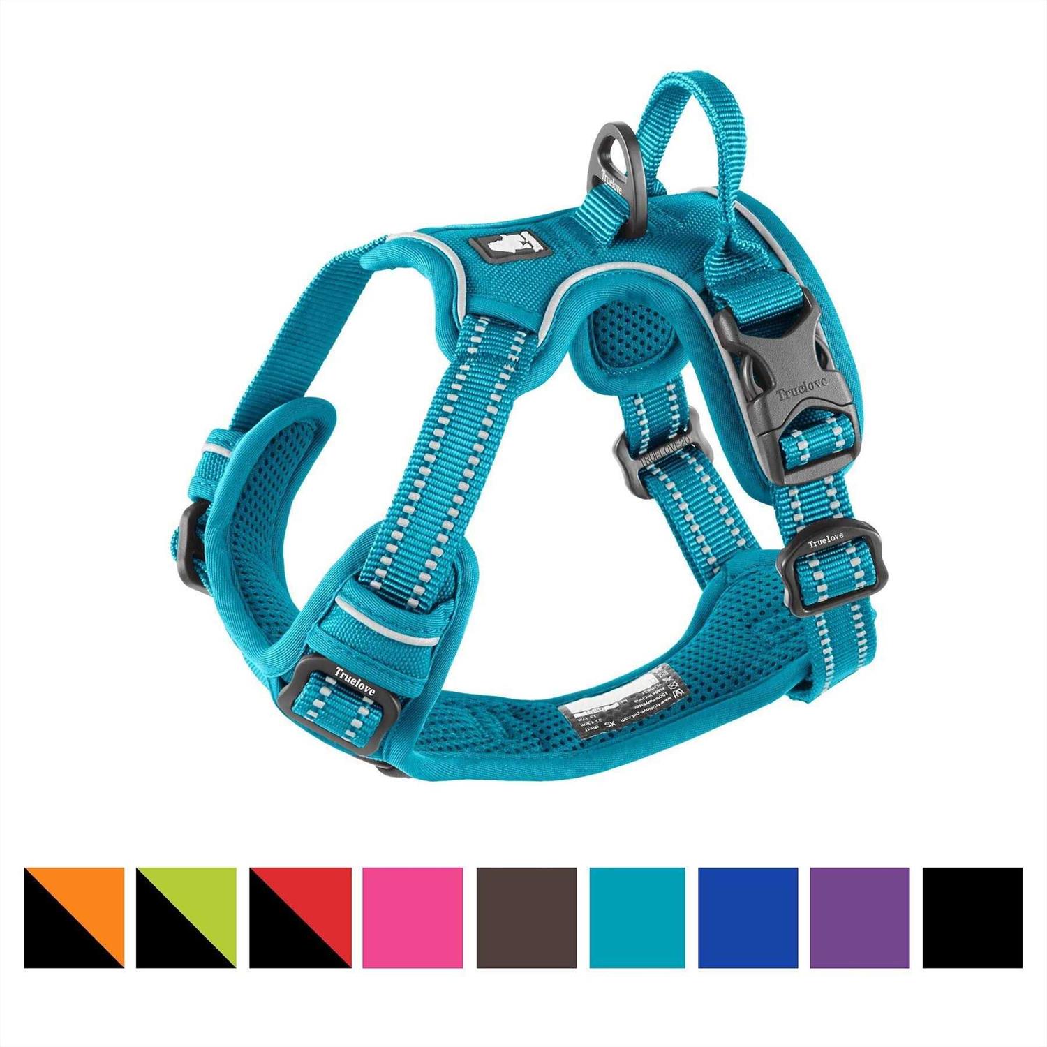 Chai's Choice Premium Outdoor Adventure Dog Harness 3M Reflective Vest Leash Matching Leash