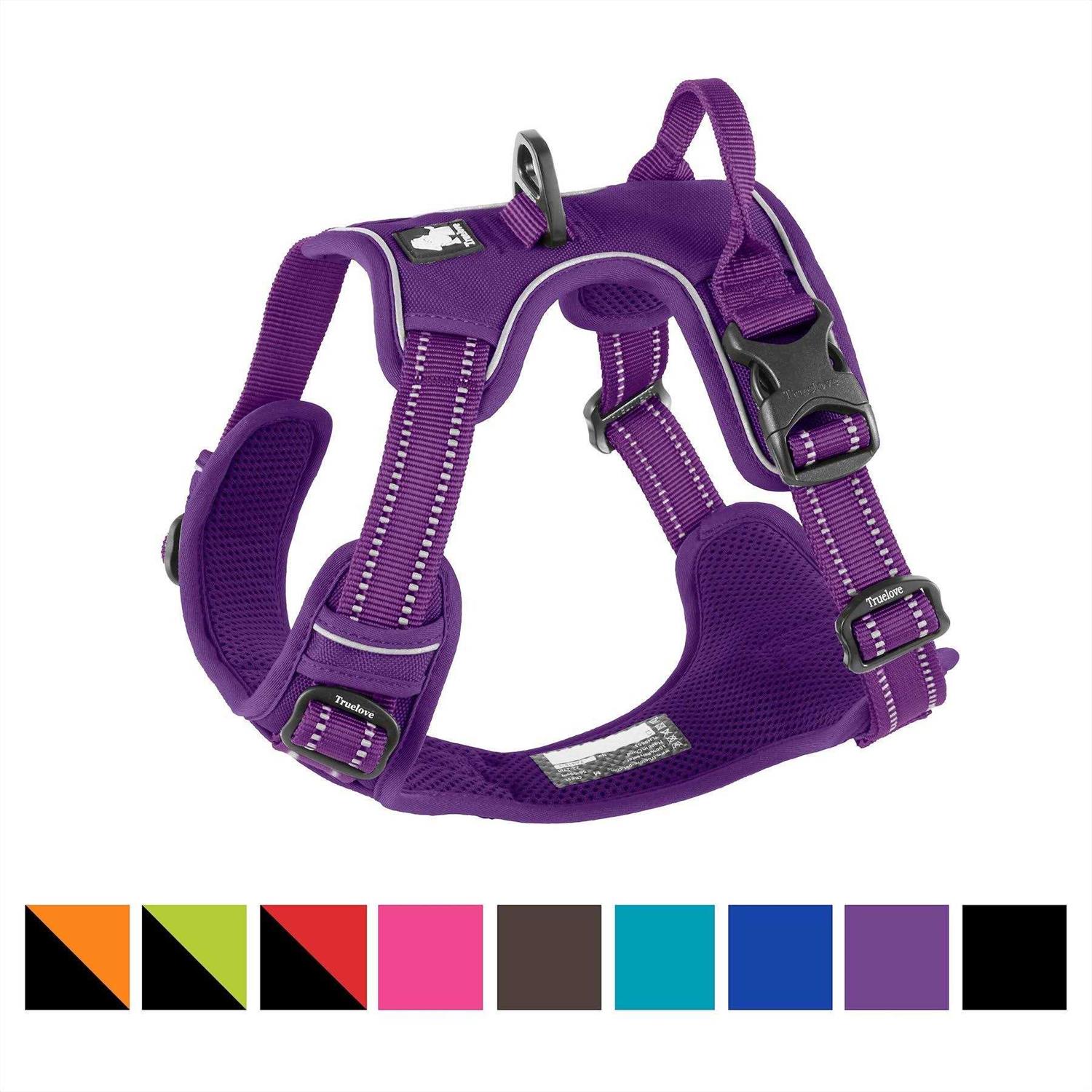 Chai's Choice Premium Outdoor Adventure Dog Harness 3M Reflective Vest Leash Matching Leash