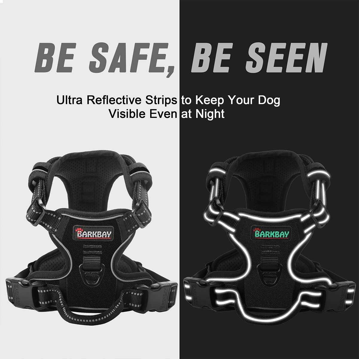 Alternative view of Barkbay No Pull Dog Harness Front Clip Heavy Duty Reflective Easy Control Handle for Large Dog Walking