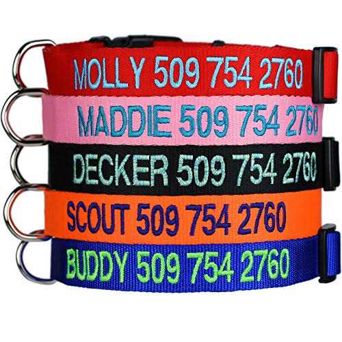 Alternative view of GoTags Personalized Dog Collar, Custom Embroidered with Pet Name and Phone Number and and