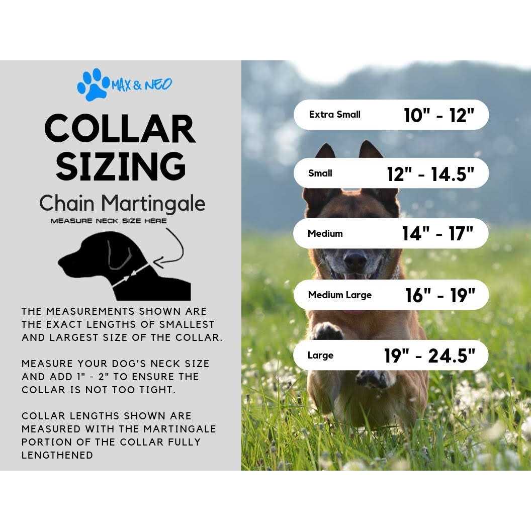 Alternative view of Max and Neo Stainless Steel Chain Martingale Collar We Donate a Collar to a Dog Rescue for Every Collar Sold