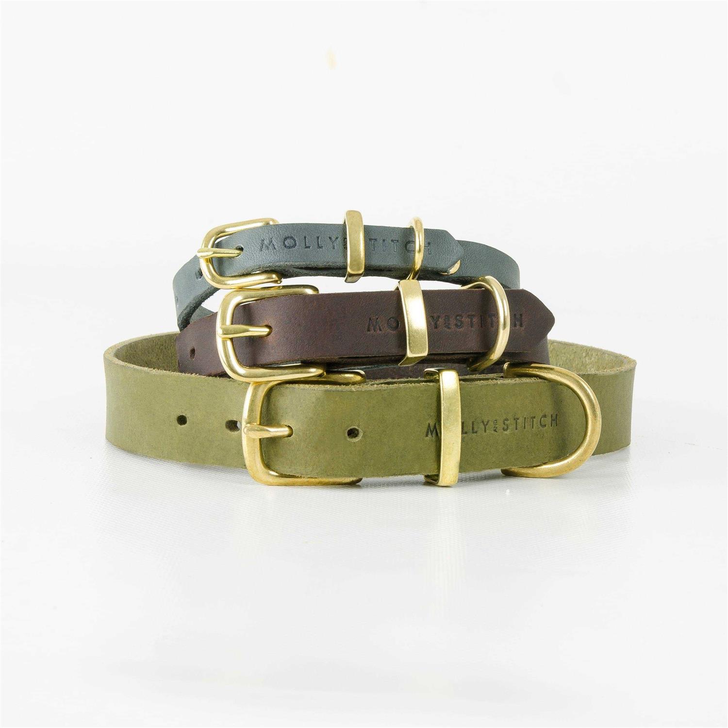 Alternative view of Butter Leather Dog Collar Molly And Stitch US