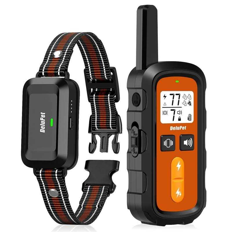 Delupet Dog Training Collar Dog Shock Collar with Remote 1600FT, Waterproof Collar, 3 Training Modes and 4 Channels