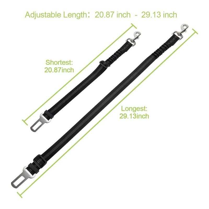 Alternative view of SlowTon Dog Car Harness Seat Belt Set Dog Vest Harness for Car Adjustable Mesh Breathable & Vehicle Safety Seatbelt Tether with Elastic Bungee