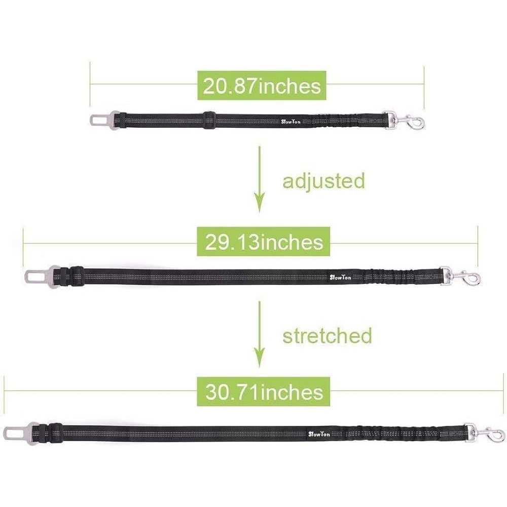 Alternative view of SlowTon Dog Car Harness Seat Belt Set Dog Vest Harness for Car Adjustable Mesh Breathable & Vehicle Safety Seatbelt Tether with Elastic Bungee