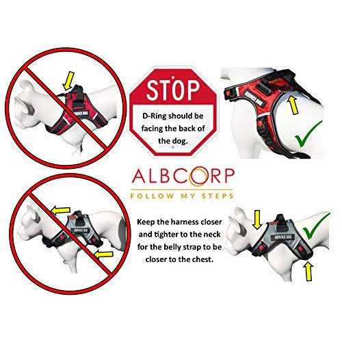 Alternative view of Albcorp Service Dog Vest Harness Reflective Woven Polyester Nylon
