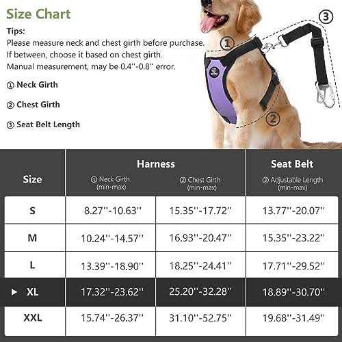 Alternative view of VavoPaw Dog Vehicle Safety Vest Harness, Adjustable Soft Padded Mesh Car Seat Belt Leash Harness with Travel Strap and Carabiner