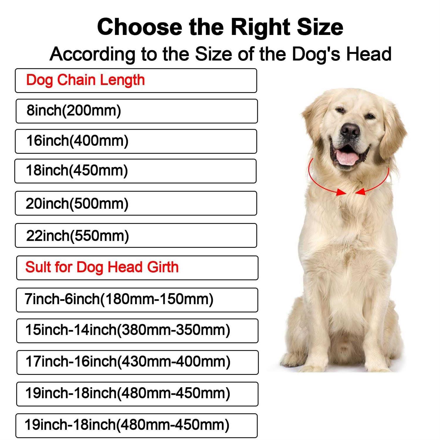 Alternative view of Metal Cuban Diamond Dog Chain Dog Training Chain with Secure Buckle Pet Collars for Large Medium Dogs