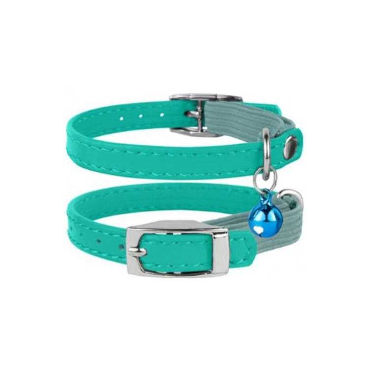 Alternative view of CollarDirect Leather Cat Collar with Bell Kitten Collar, Small and Big Cat Collar for Boy Cats