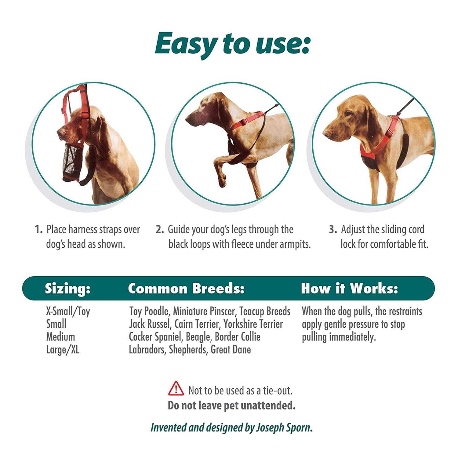 Alternative view of Sporn Nylon Mesh Non-Pulling Dog Harness
