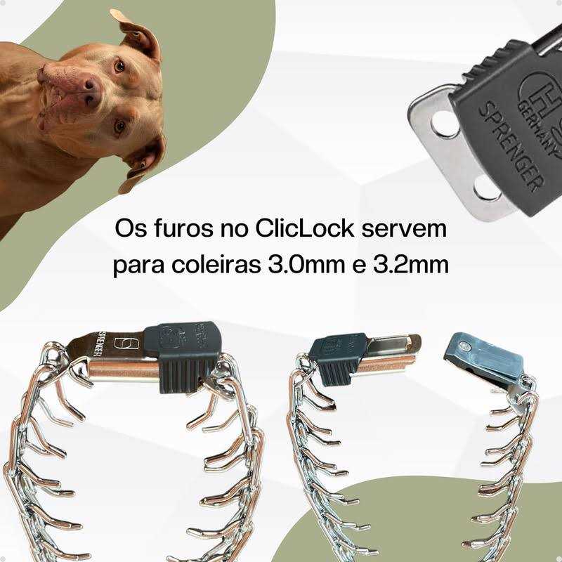 Alternative view of Herm Sprenger ClicLock Fastener Stainless Steel Buckle for Prong Dog Training Collar & Quick Release with Easy Buckle for Medium Large Dogs