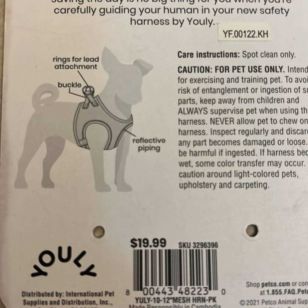 Alternative view of YOULY Mesh Dog Harness