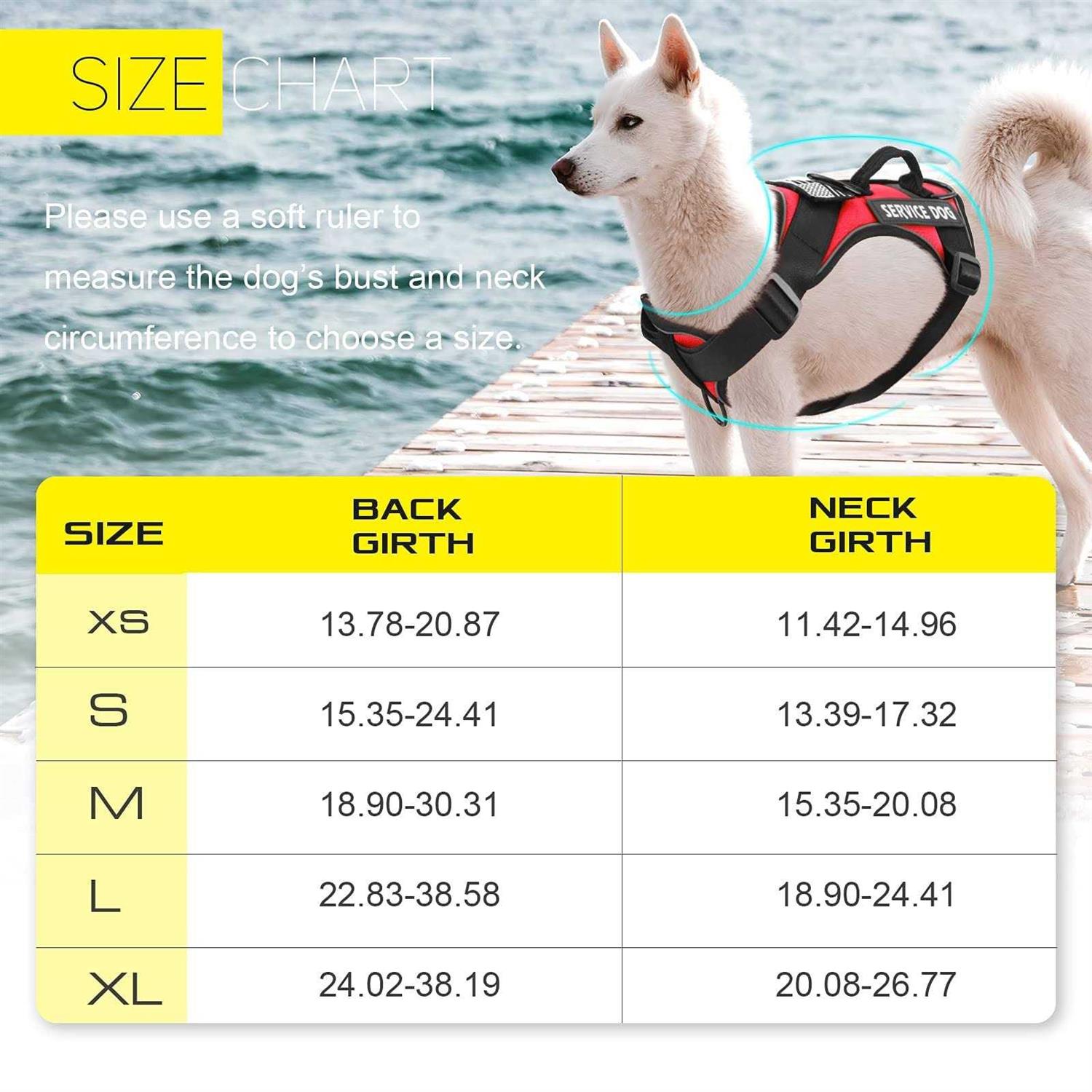 Alternative view of Demigreat Service Dog Harness Reflective Dog Vest Harness with 5 PCS Patches