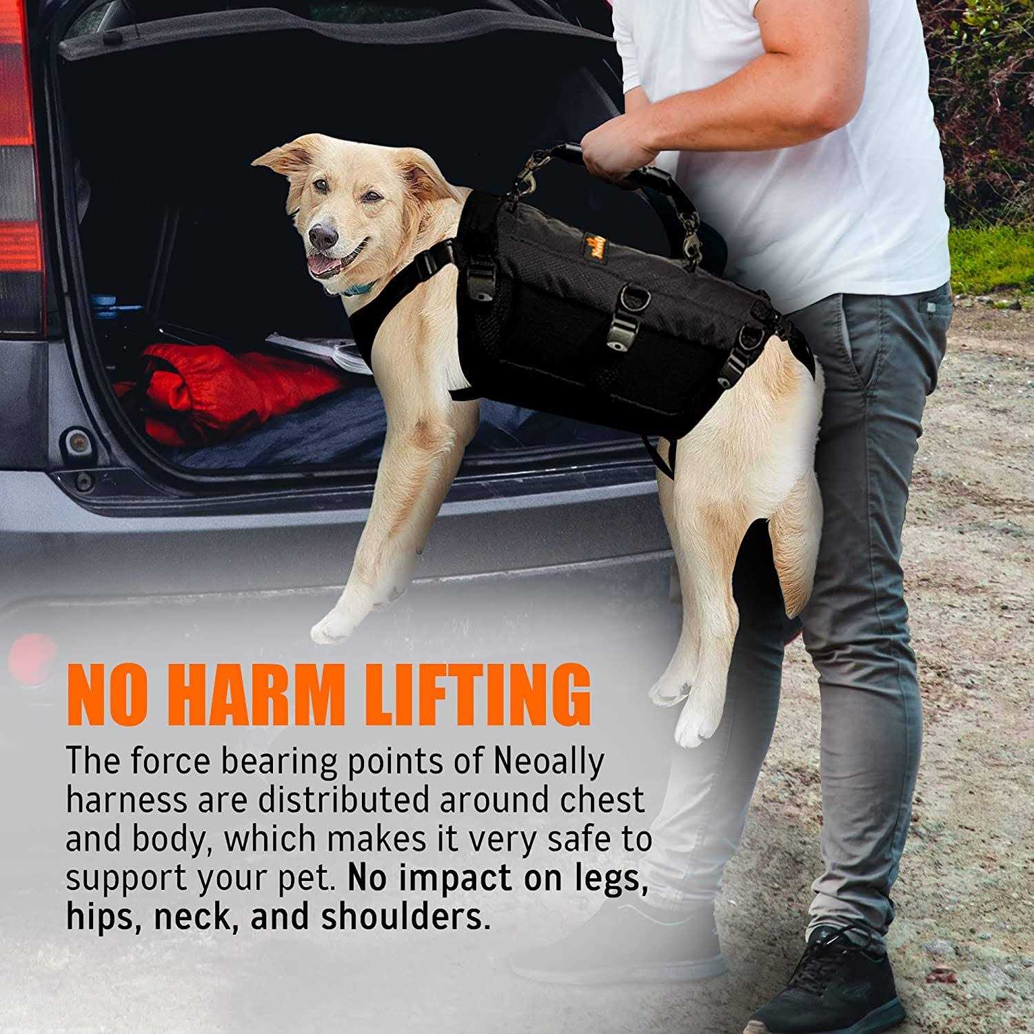 Alternative view of NeoAlly Sturdy Dog Lift Harness Full Body Support & Mobility Aids System 5-in-1 Lifting Support, Carry Sling, Vest Harness, Back Brace, and Anxiety