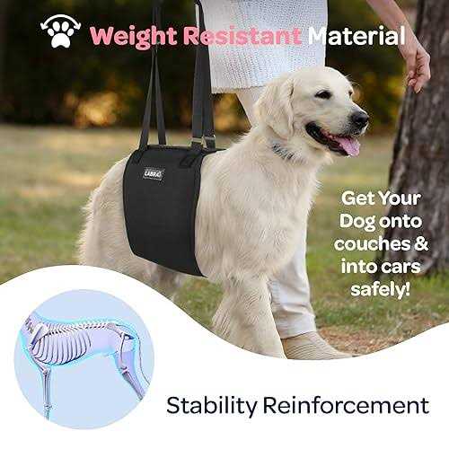 Alternative view of Labra Veterinarian Approved Dog Canine K9 Sling Lift Adjustable Straps Support Harness Helps with Loss of Stability Caused by Joint Injuries and