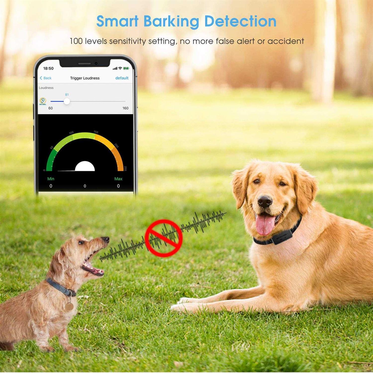 Alternative view of Dr.Trainer Bark Collar APP Control Waterproof Dog Collar Progressive Barking Custom