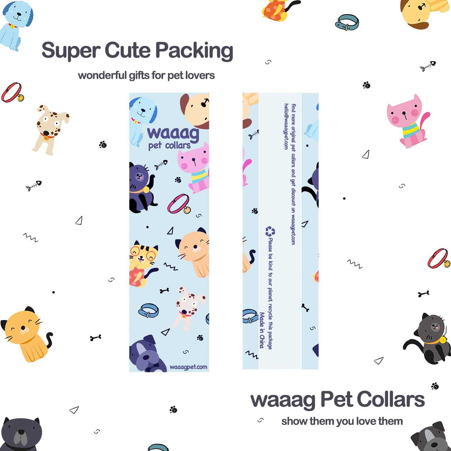 Alternative view of waaag Pet Supplies Cat Collar Dog Collar Cat Leash
