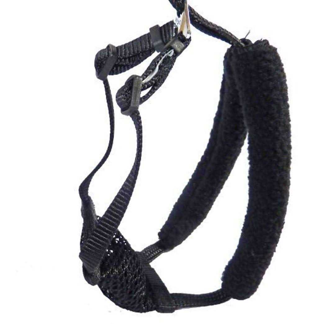 Alternative view of Yuppie Puppy Medium Black Anti Pull Mesh Dog Harness Neck Sizes 10 16