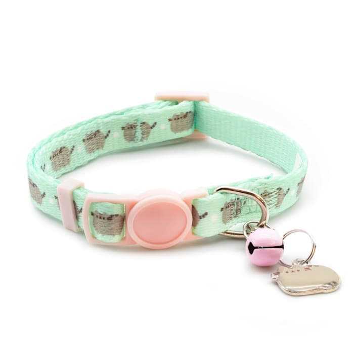 Alternative view of Pusheen Green Cat Collar