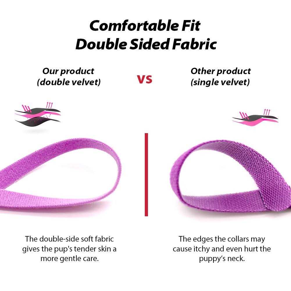 Alternative view of Puppy Whelping Collars Uiuix 15 Colors Puppy ID Collars Double-Sided Soft Adjustable ID Bands for Newborn Pet Dog Cat