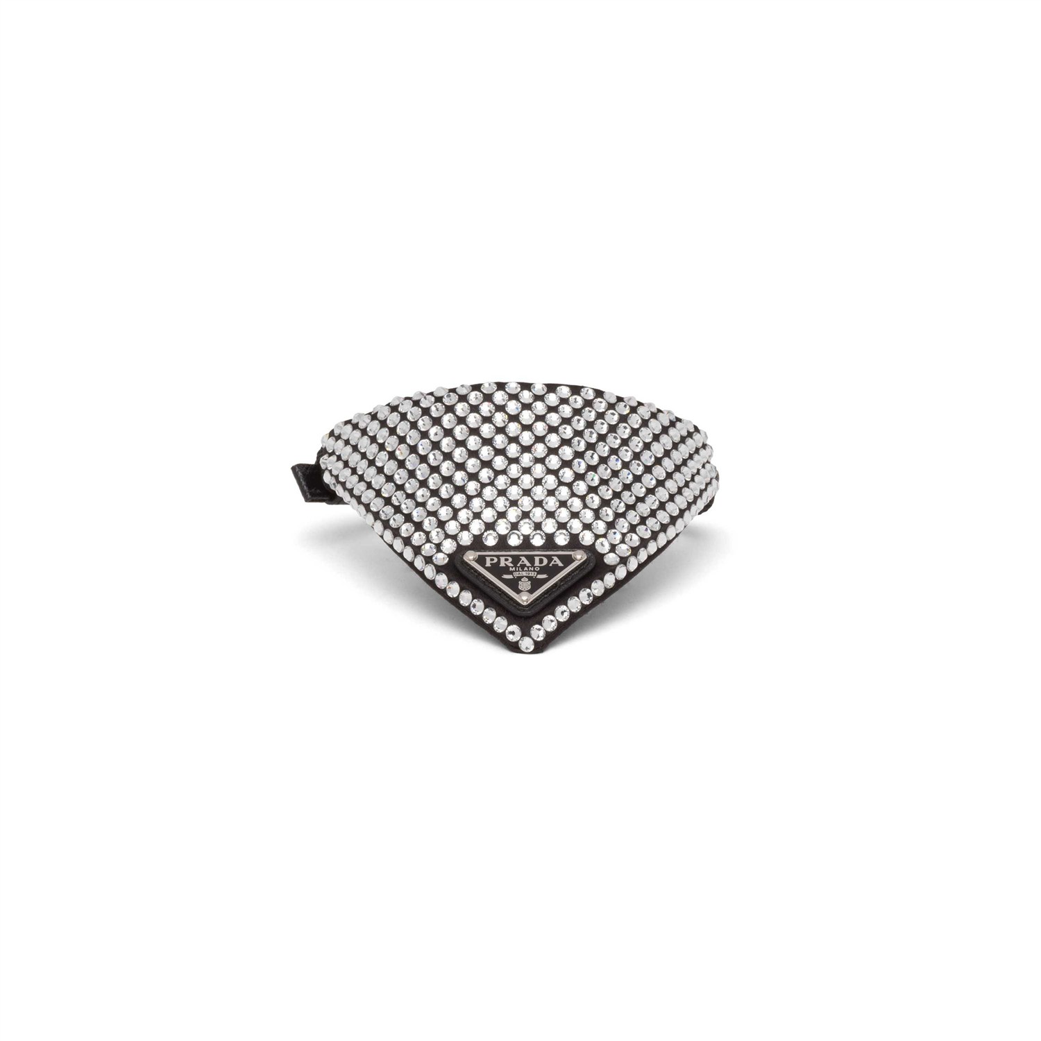 Prada Crystal-Studded Satin Pet Collar